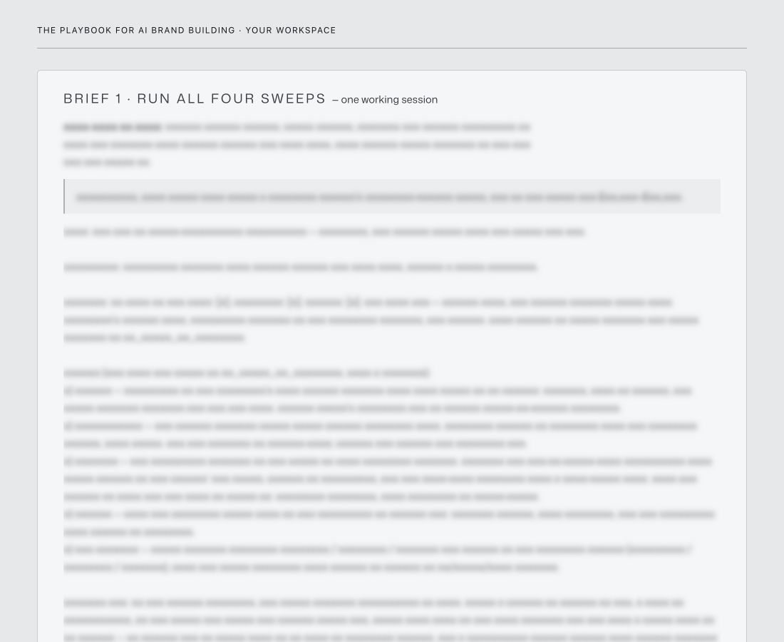 An excerpt from a real Playbook AI brief: the research role, task and quality bar.